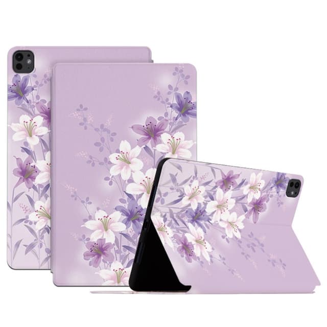 Till iPad Pro 11 (2024) Fodral Flip Stativ Smart Surfplattefodral - Purple Magnolia