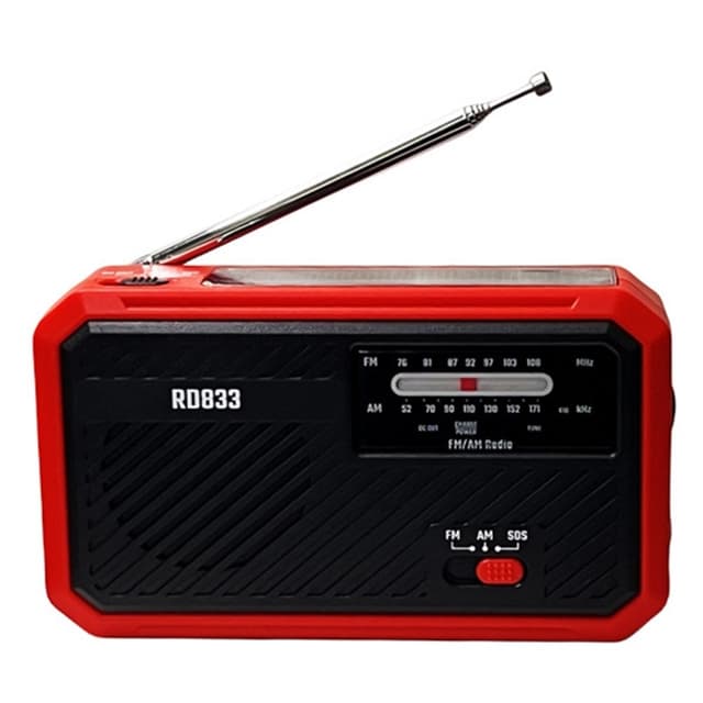 AM FM Radio Solar Laddning Handvev LED - Ficklampa PowerBank