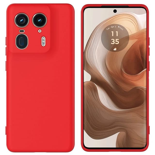 Liquid silikone cover Motorola Edge 50 Ultra - Rød