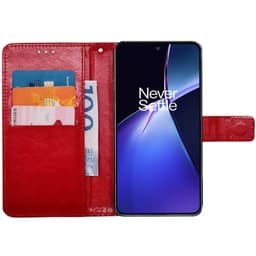 Wallet cover 3-kort OnePlus Nord CE4 Lite - Rød