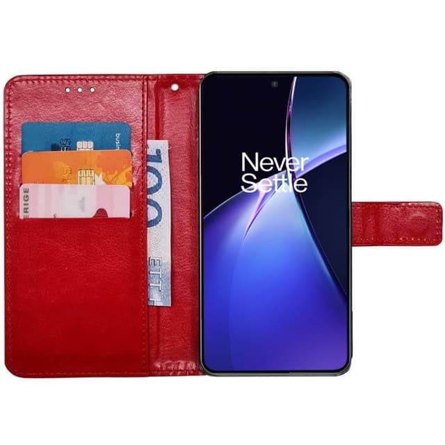 Wallet cover 3-kort OnePlus Nord CE4 Lite - Rød