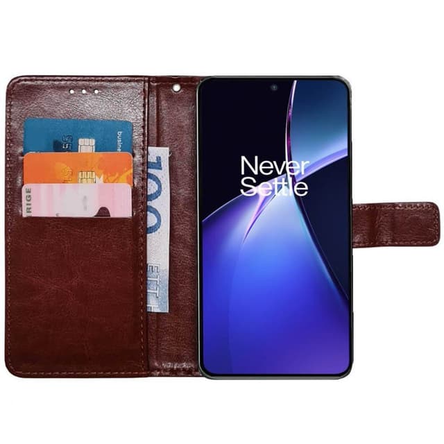 Lompakkokotelo 3-kortti OnePlus Nord CE4 Lite - Ruskea