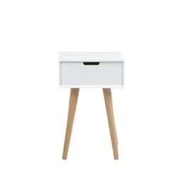 Nattbord MITRA hvit/eik