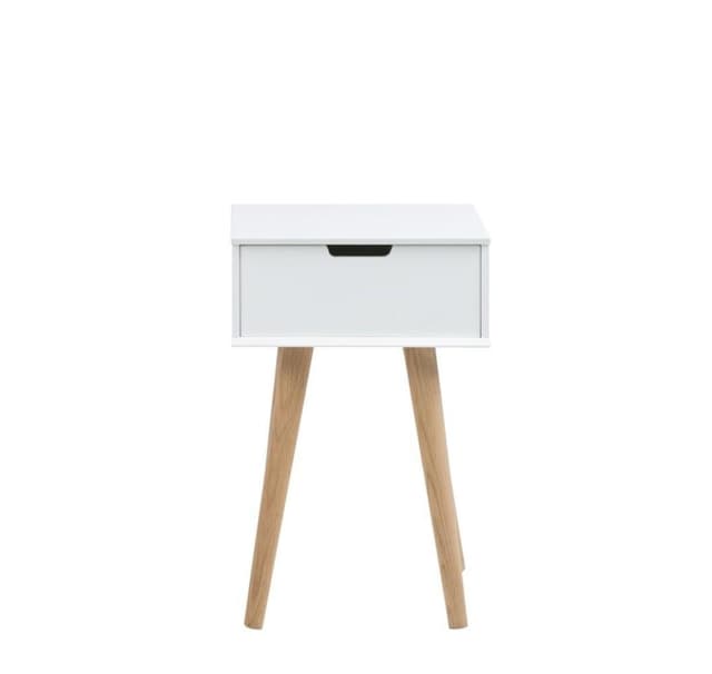 Nattbord MITRA hvit/eik