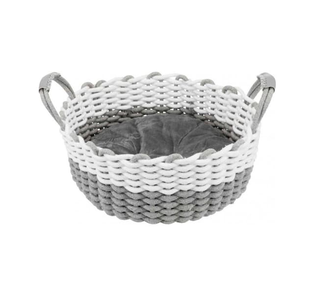 Hundkorg Nabou 45 cm, grå/vit