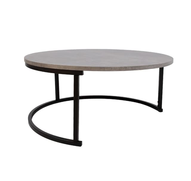 Soffbord BRITU D80xH35cm, grått