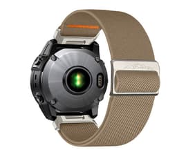 Elastisk klokkerem i nylon til Garmin Descent MK3i Brun 26mm