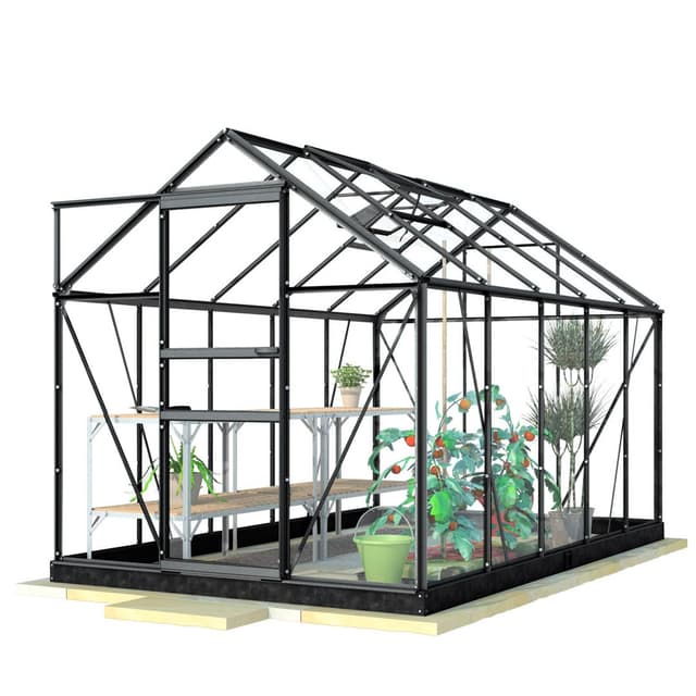 Lykke Drivhus Hybrid 6,2m2, svart