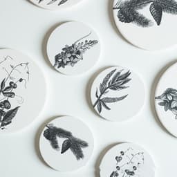 Coasters Dækkeserviet varmebestandige vandabsorberende puder med Coaster Holder 5-pakke Blade