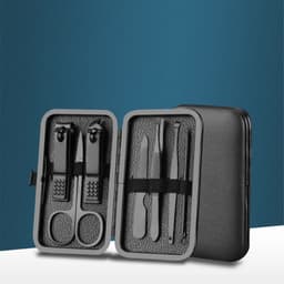 Manicure Pedicure Kit Negleklipper stål med læderetui - 7 i 1