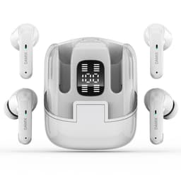 Bluetooth trådlösa hörlurar 4st! brusreducerande headset - Vit