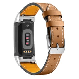 Urrem kompatibel med Fitbit Charge 5 bracelet genuine leather Brun Brun
