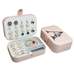 Rejse smykkeskrin case organizer dobbelt lag