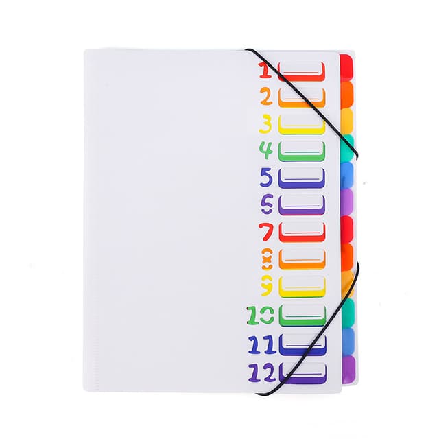 Utvide File Folder File Organizer 24 Pocket A4-størrelse Hvit