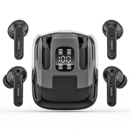 Bluetooth trådlösa hörlurar 4st! brusreducerande headset - Svart