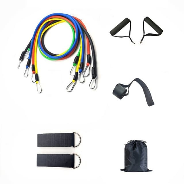 11stk/sett Fitness Resistance Band Trening Hjemmegymtrening