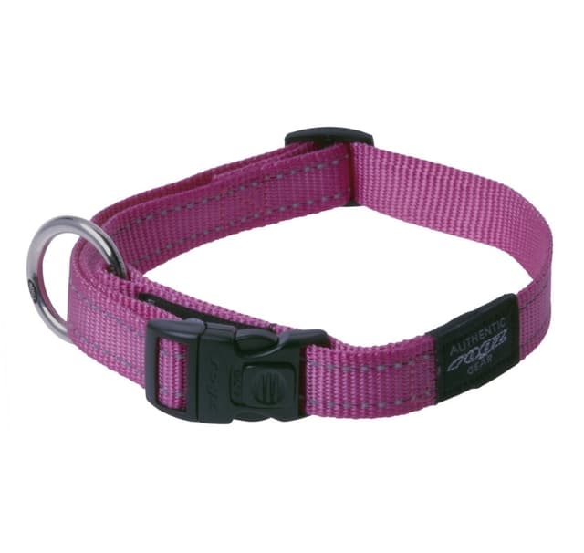 Utility extra stor 25 mm skogshuggare hundhalsband, rosa reflekterande
