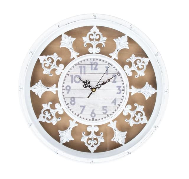 Seinäkello ORNAMENT D44cm, valkoinen