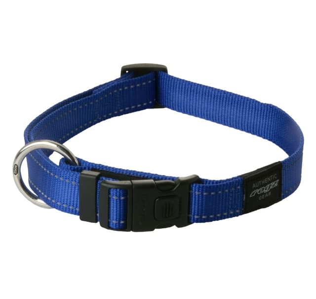 Utility 20 mm fläktbälte hundhalsband, stort, blått, reflekterande, Rogz