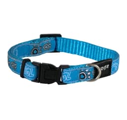 Finklänning liten 11 mm Jellybean hundhalsband, Turquoise Paw Design, Rogz