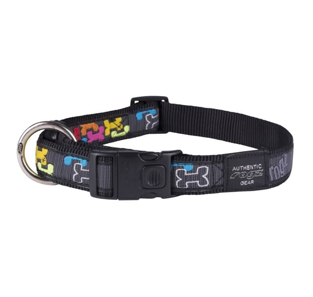 Finklänning extra stor 25 mm beväpnad hundhalsband, design med flera ben, Rogz