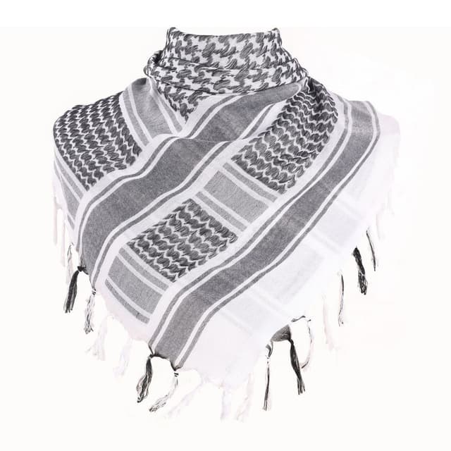kufiyya Shemagh Halsscarf Palestinasjal - svart+vit