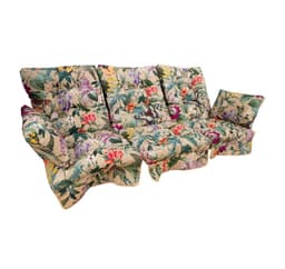 Puutarhakeinun pehmusteet AMAZONIA 108x56x10cm/3kpl, beige kukallinen