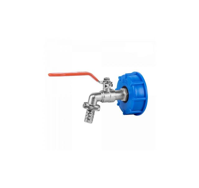 IBC-adapter S60x6, hane med ¾"" hangevindudtag, hunhaneadapter