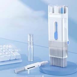 Multifunksjonelt rengjøringsbørstesett for datamaskintastatur Blå