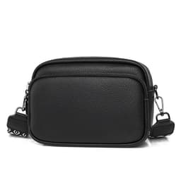 INF Crossbody-väskor för kvinnor, justerbar remväska i PU-läder Svart