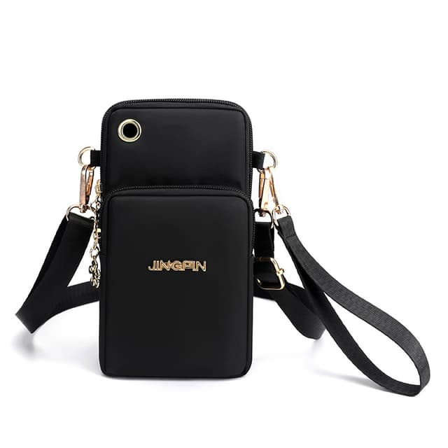 Multifunksjonell Crossbody Telefonveske Sort