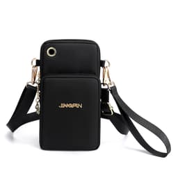 Multifunktionell Mobilväska med Crossbody-rem Svart