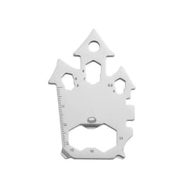 Slottformet nøkkelring / multiverktøy Sølv