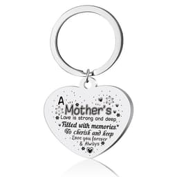 Hjerteformet nøkkelring til morsdagen Sølv