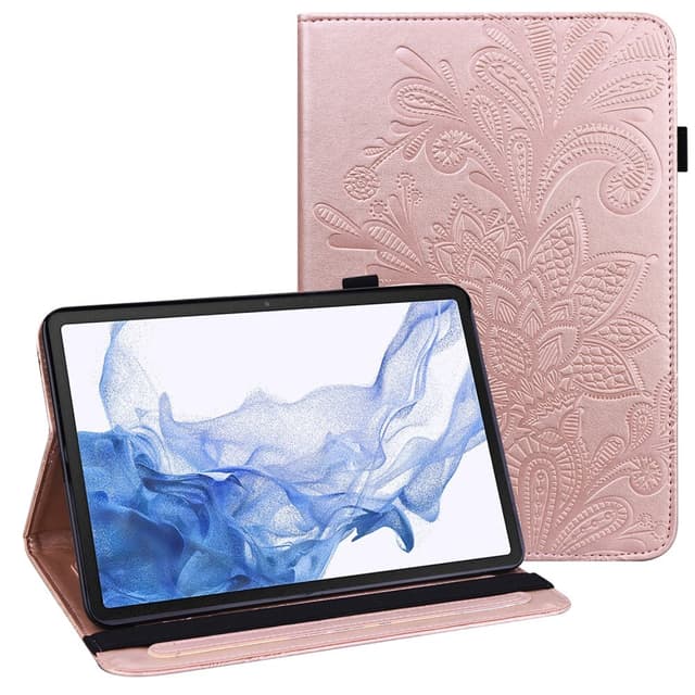 SKALO Samsung Tab S8 Mandala Fodral - Roséguld