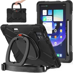 SKALO Xiaomi Pad 6 Extra Stöttåligt Armor Ring Skal med Axelrem - Svart