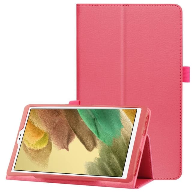 SKALO Samsung Tab A7 Lite Duofold Litchi Fodral - Cerise