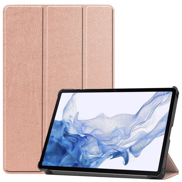 SKALO Samsung Tab S8 Trifold Suojakotelo - Ruusukulta