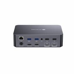 AV Access iDock C20 Dockingstation og KVM-switch 2 til 2 USB-C til HDMI, 4K60Hz, 6x USB-A, 1x USB-C PD 100W, 1x 3,5 mm AUX, 1x SD-kortlæser, 2x60W PD