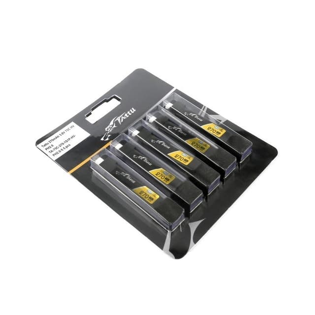 1s   270mAh - 75C - Gens Ace Tattu PH2.0 5-Pack