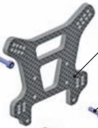 XR-353054 XB8 22 Graphite Rear Shock Tower 4mm