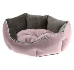 Hundeseng Queen 60 60x46x20cm rosa/grå