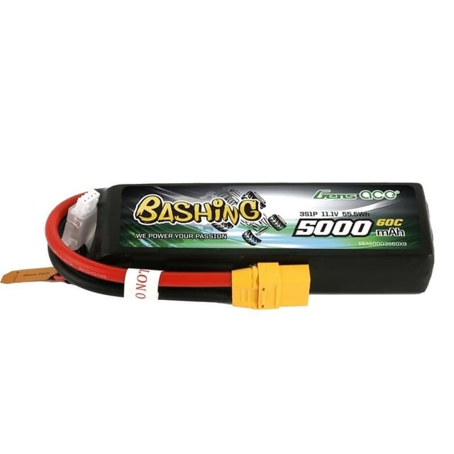 3s 5000mAh - 60C - Gens Ace XT90 Bashing Series