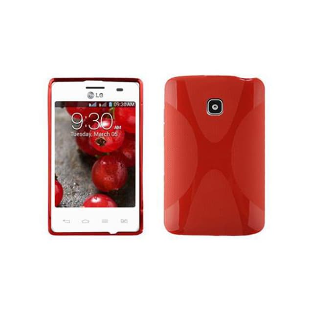 LG L3 II (1. SIM) Skal Fodral Case (Röd)