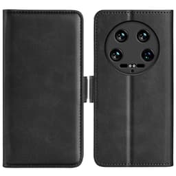 SKALO Xiaomi 14 Ultra 5G Premium Wallet Lompakkokotelo - Musta