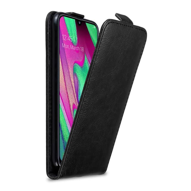 Samsung Galaxy A40 Suojakuori Lompakkokotelo (Musta)