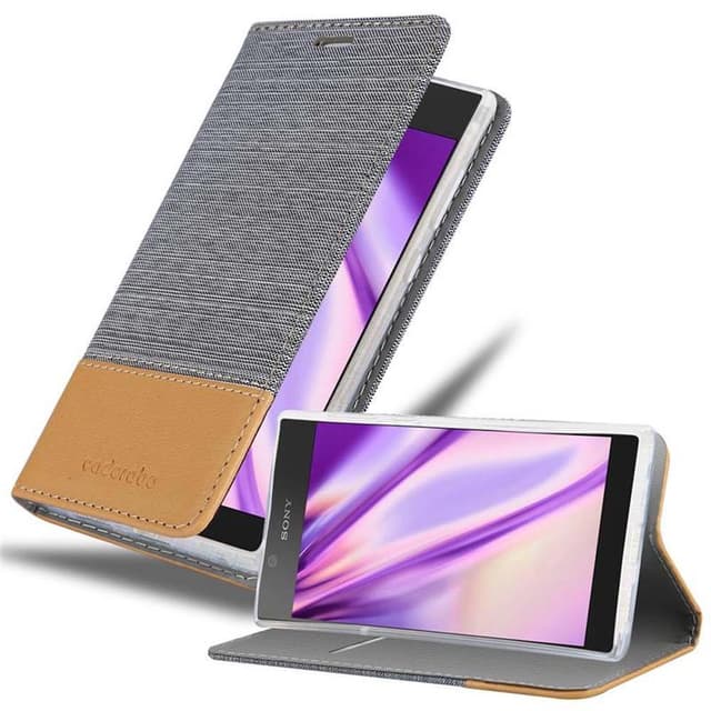 Sony Xperia L1 Plånboksfodral Skal (Grå)