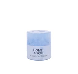 Tuoksukynttilä HEALING CRYSTAL SPA, D6.8xH7.2cm, vaaleansininenn ( tuoksu- ocean)