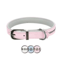 Active Comfort krage med rhinstenar, XS–S: 20–24 cm/12 mm, ljusblå