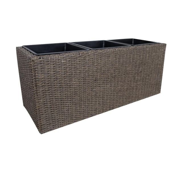 Blomlåda WIKER 110x39xH45cm, mörkbrun